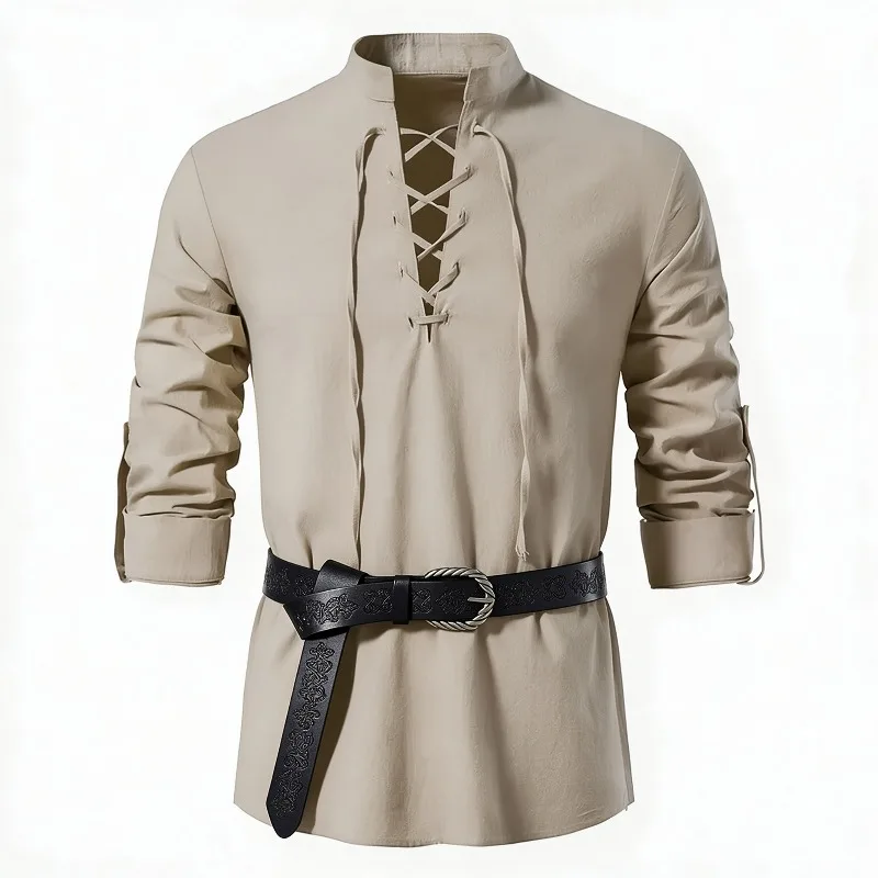Men Medieval Viking Shirt Stan - đánh giá và giá Medieval Gothic Lace Up Pirate Shirt