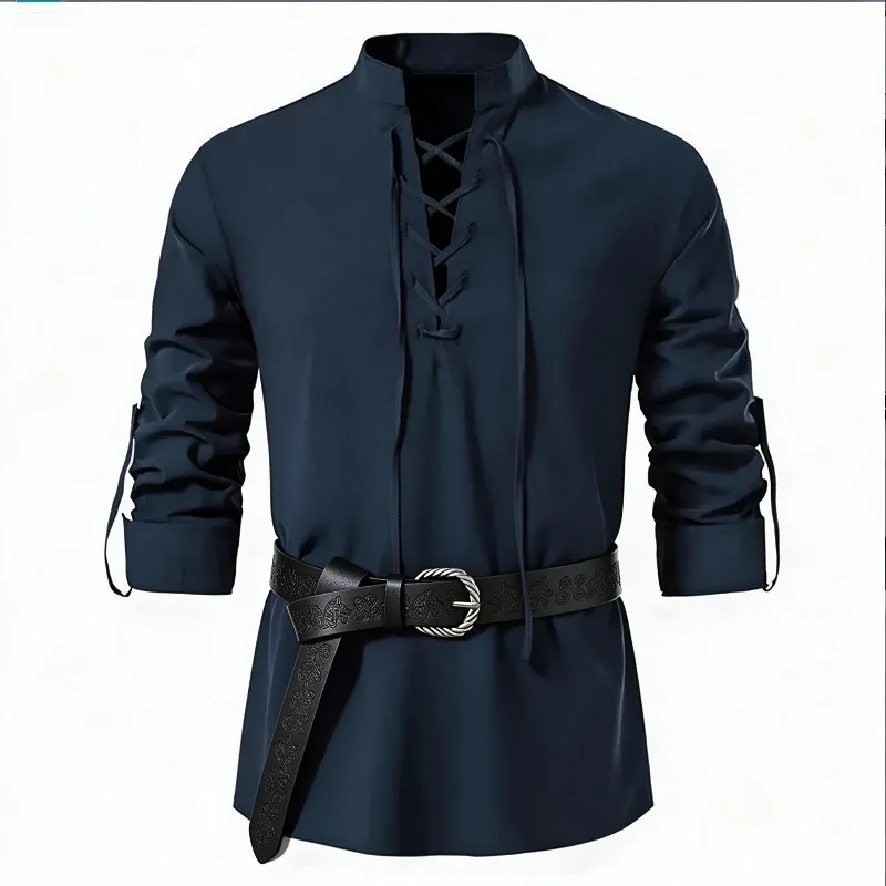 Men Medieval Viking Shirt Stan - đánh giá và giá Medieval Gothic Lace Up Pirate Shirt