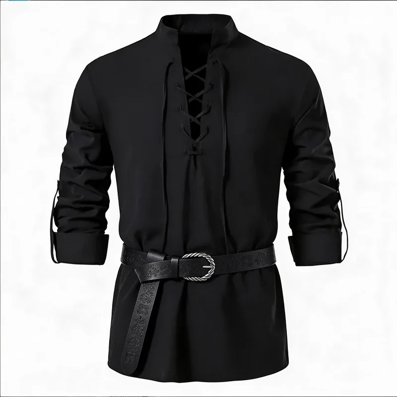 Men Medieval Viking Shirt Stan - đánh giá và giá Medieval Gothic Lace Up Pirate Shirt