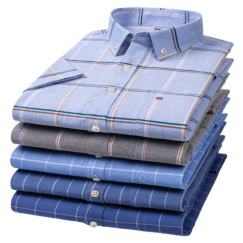 Chất Lượng Áo Sơ Mi Nam Ngắn T - đánh giá và giá Oxford Cotton Casual Shirt Business