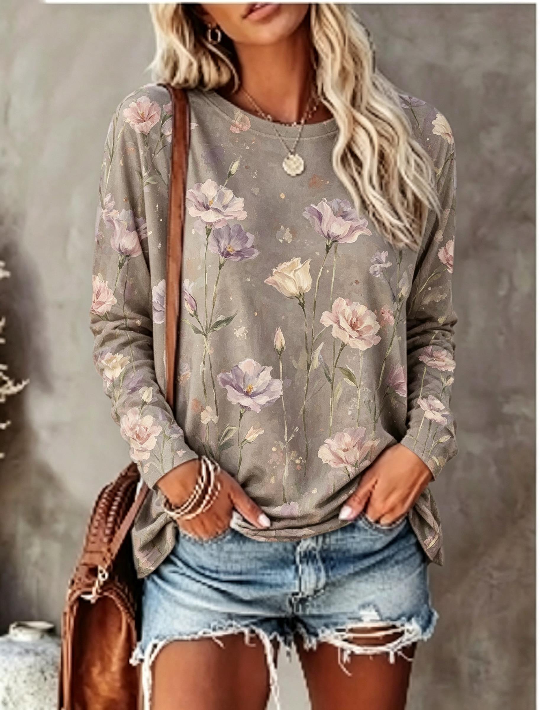 Women Long Sleeve T‑Shirt Oil  - đánh giá và giá T-Shirts