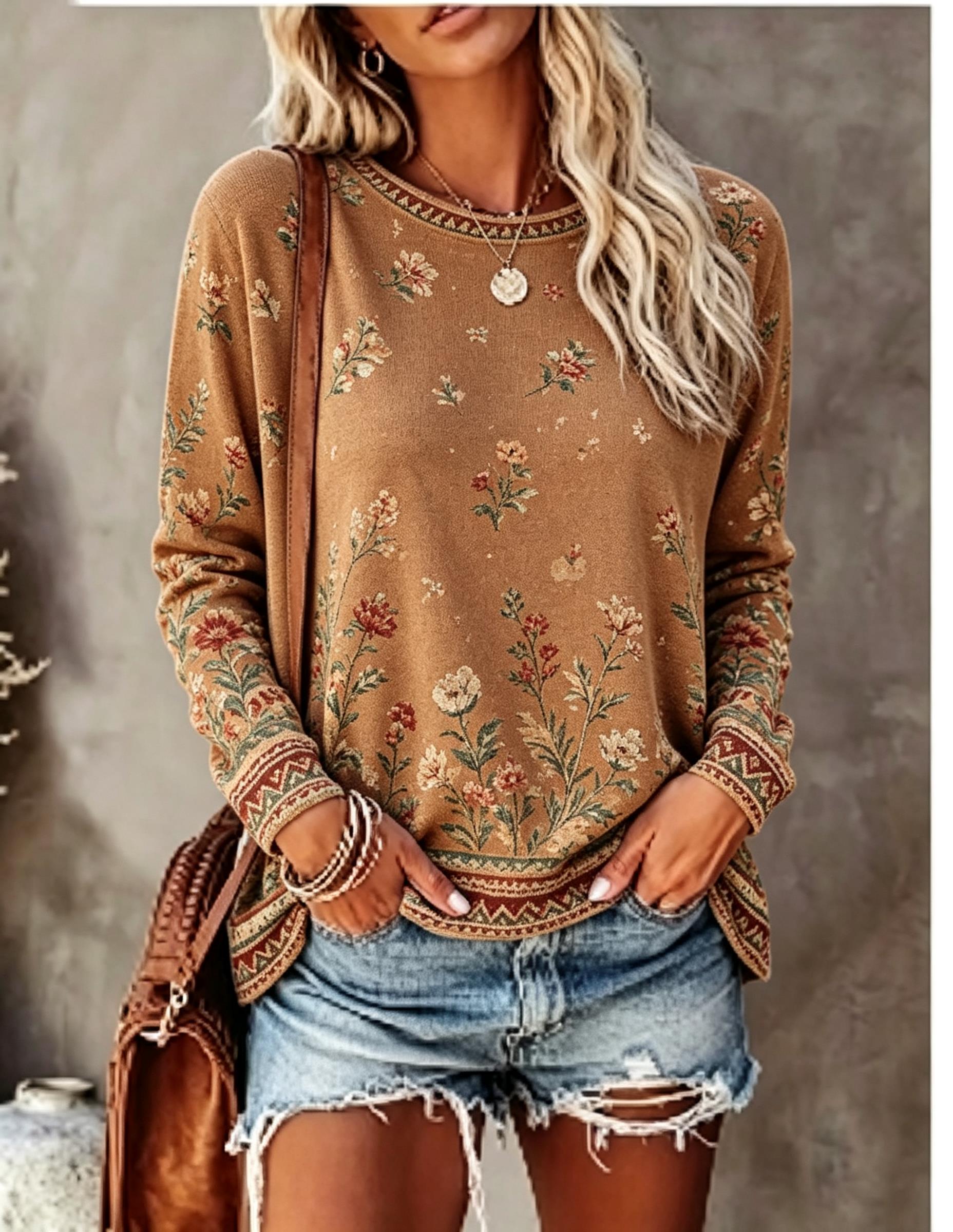 Women Crew Neck Long Sleeve T‑ - đánh giá và giá T-Shirts