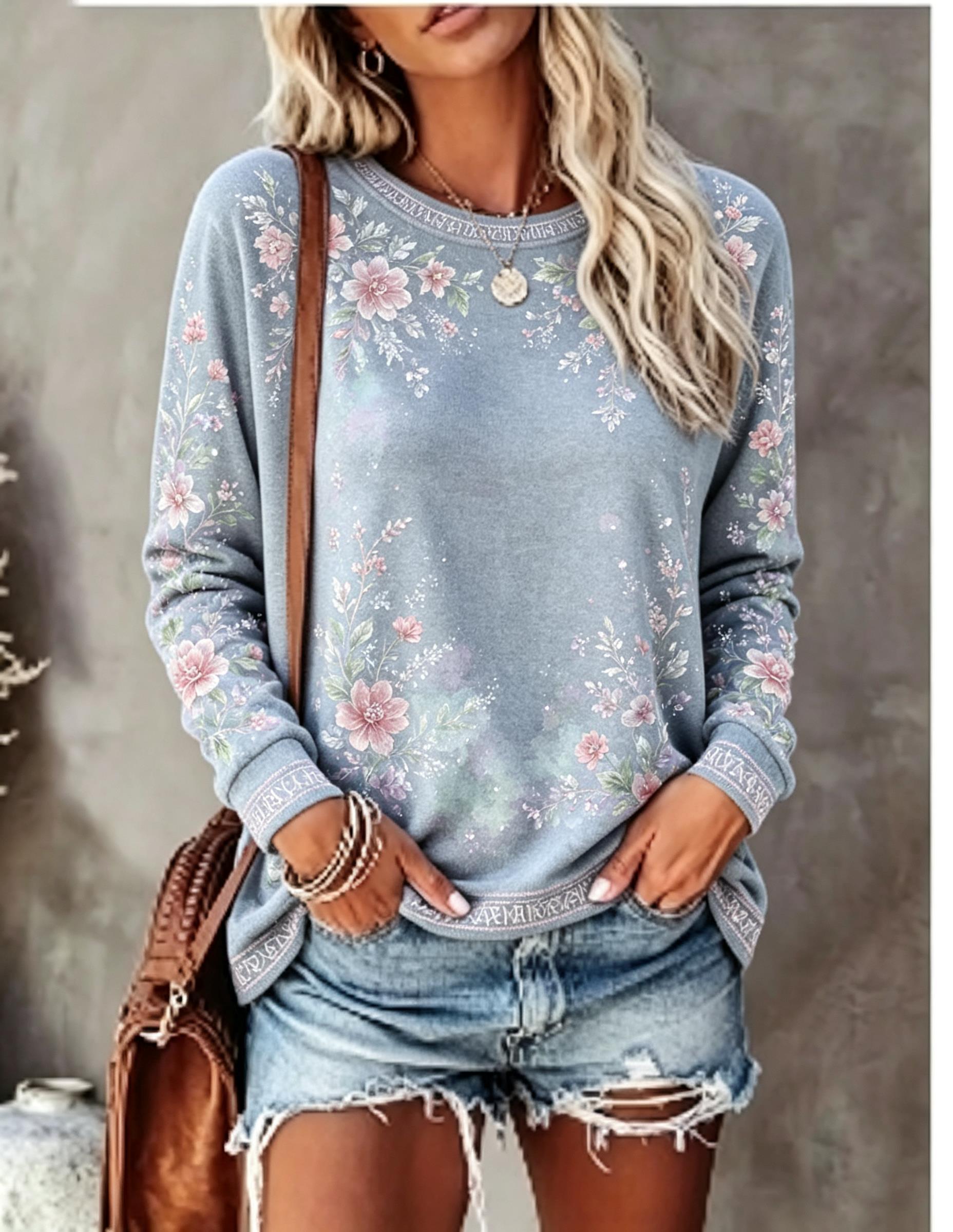 Women Crew Neck Long Sleeve T‑ - đánh giá và giá T-Shirts